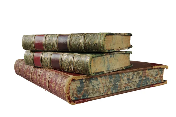 Bücher Stapeln Sich Mit Antiken Büchern — Stockfoto
