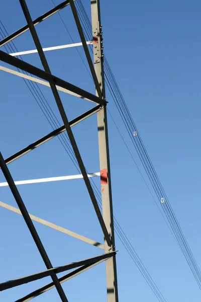 Líneas Transmisión Energía Energía Eléctrica —  Fotos de Stock