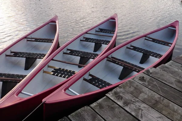 Три Лодки Доке — стоковое фото