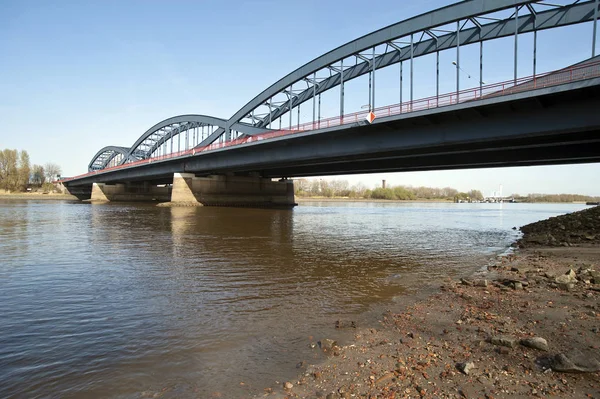 Most Nad Północną Łabą Hamburga Wyspie Łaby Wilhelmsburg — Zdjęcie stockowe