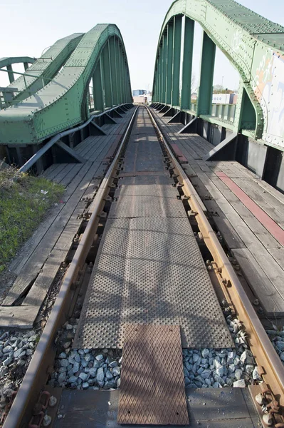 Kombibruecke Hamburgerhaven Aan Het Veddelkanal — Stockfoto