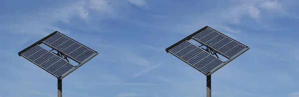 Sistema Fotovoltaico Energia Solar Energia Elétrica — Fotografia de Stock