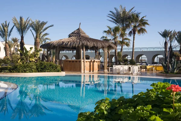 Piscine Dans Une Station Touristique Djerba Tunisie Afrique — Photo