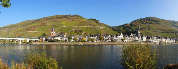 Città Zell Der Mosel Panorama Autunno — Foto Stock