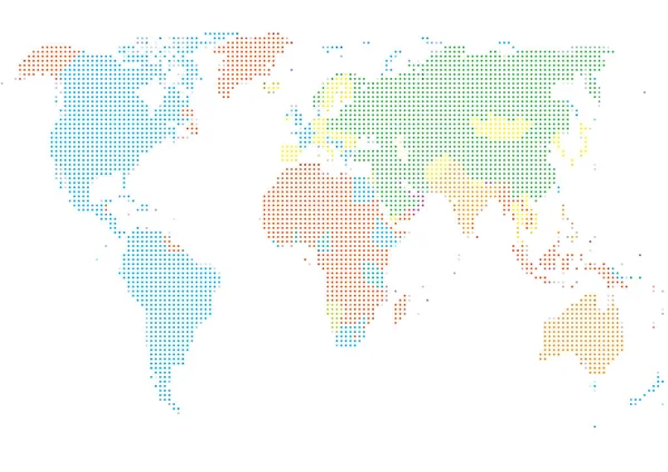 Карта Мира Стиле Точка Континентами Векторная Графика — стоковое фото