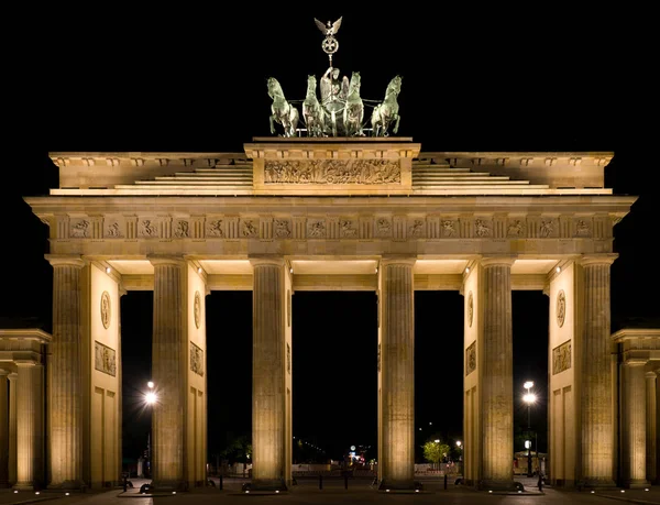 Puerta Brandenburgo Por Noche — Foto de Stock