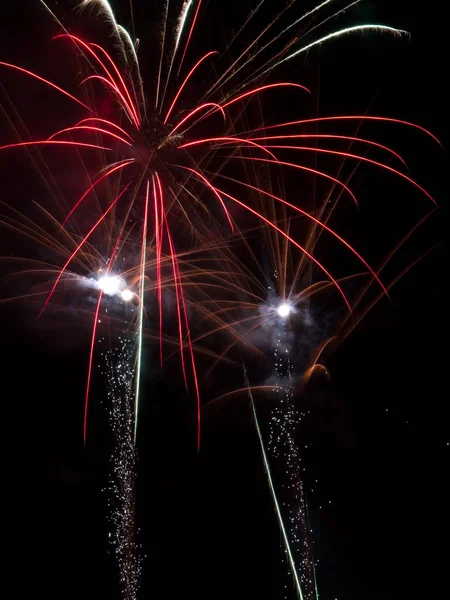 Happy New Year Fireworks Sky — Stock Photo, Image