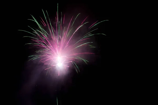 Fireworks Explosion Shining Sparks — Stock Photo, Image