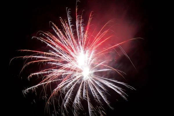 Fireworks Explosion Night Sky Festival Celebration — Stock Photo, Image