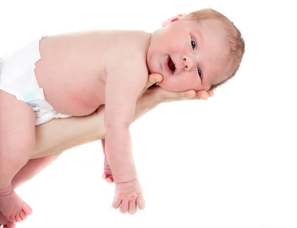 One Week Old Baby Boy White — Stock Photo, Image
