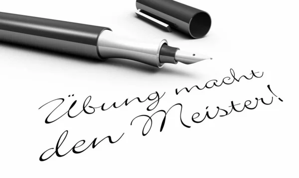 Practice Creates Masters Pen Concept — Stock Photo, Image