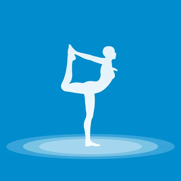 Yoga Pose Symbool Blauw — Stockfoto