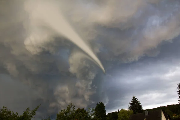 Klimatförändringar Tornadoorkan Himlen Naturkatastrofer — Stockfoto