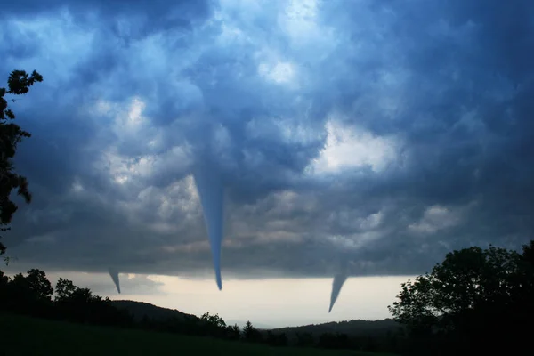 Tornado Orkaan Lucht Natuurramp — Stockfoto