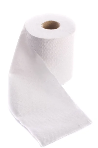 Toaletní Papír Izolovaný Bílém — Stock fotografie