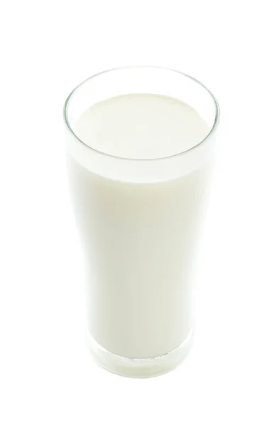 Leche Vaso Sobre Fondo Blanco —  Fotos de Stock