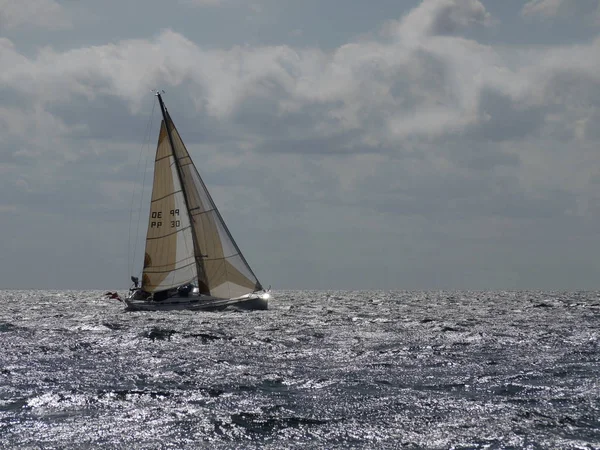 Scenisk Över Segelbåt Detaljer — Stockfoto