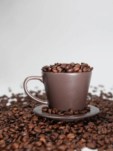 Kahve Fincanı Beyaz Arka Planda — Stok fotoğraf