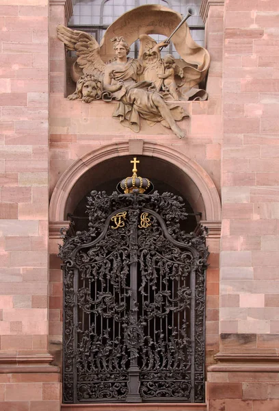 Entrada Para Igreja Jesuíta Mannheim — Fotografia de Stock