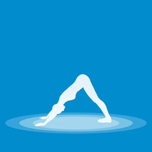 Símbolo Yoga Pose Símbolo Azul 08Yoga Pose Azul —  Fotos de Stock