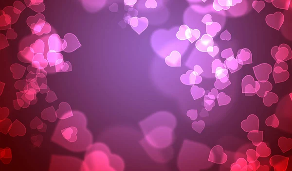 Розовый Боке Сердец — стоковое фото
