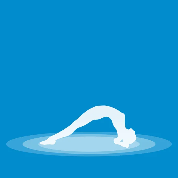 Yoga Pose Symbole Bleu — Photo