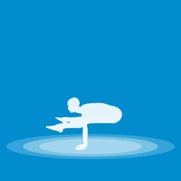 Símbolo Pose Yoga Azul — Fotografia de Stock