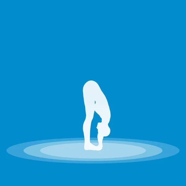 Símbolo Yoga Pose Azul — Foto de Stock