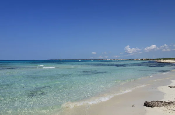 Maldivas Fondo Playa Arena Blanca Soleada Isla Paraíso Tropical Con — Foto de Stock