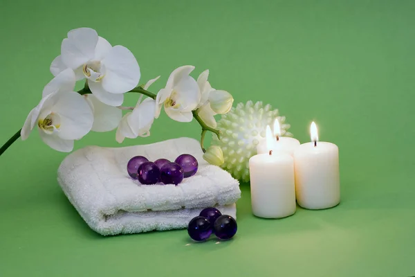 Orchid Flower Spa Item — Stock Photo, Image