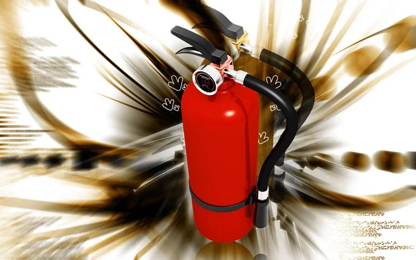 Digital Illustration Fire Extinguisher Colour Background — Stok fotoğraf