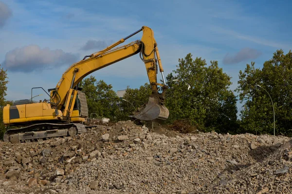 Excavator Field — Stock Photo, Image