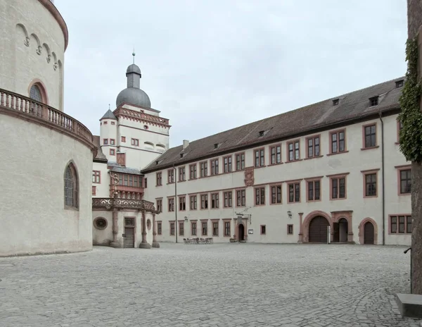 Slott Som Heter Fästning Marienberg Ligger Bayern Tyska — Stockfoto