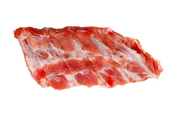 Rauw Vlees Geïsoleerd Witte Achtergrond — Stockfoto