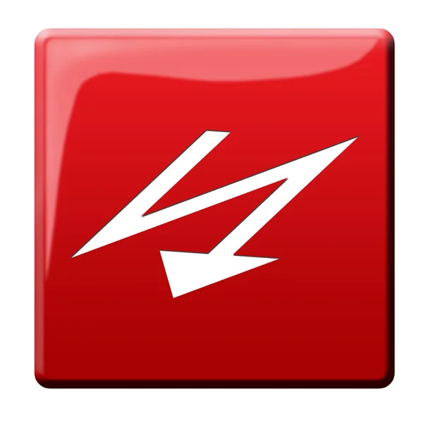 Lightning Arrow Press Button — Stock Photo, Image