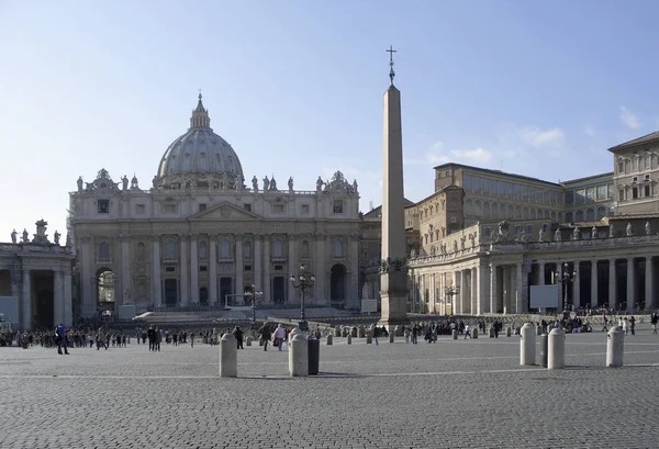Oszlopok Szent Péter Téren Szent Rómában Olaszország Kék Előtt — Stock Fotó