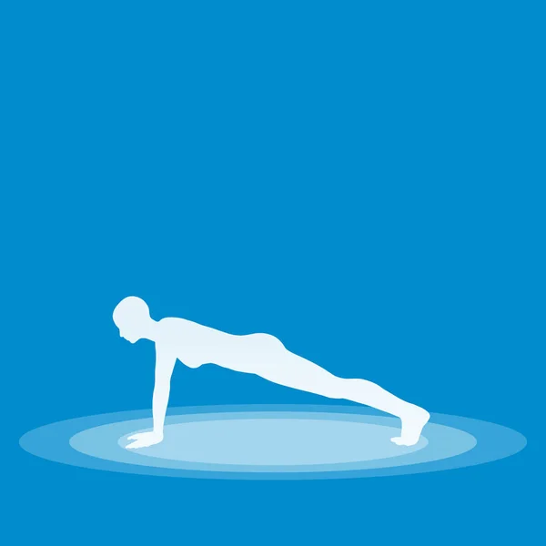 Símbolo Postura Yoga Azul — Fotografia de Stock