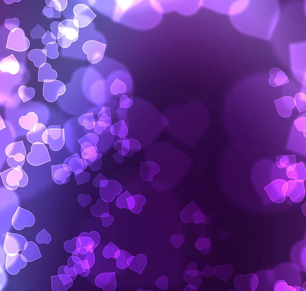 Liefde Bokeh Blauw Violet — Stockfoto