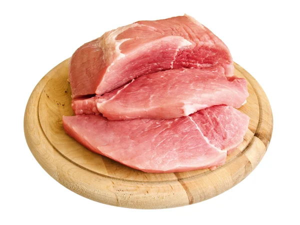 Piecies Meat Hardboard White — Stock Photo, Image