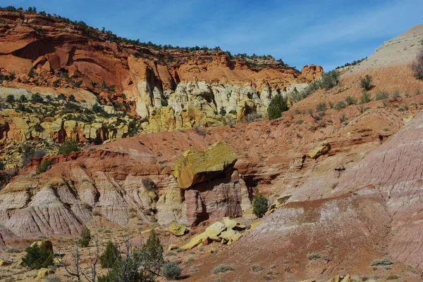 Otroliga Färger Längs Burr Trail Väg Utah — Stockfoto