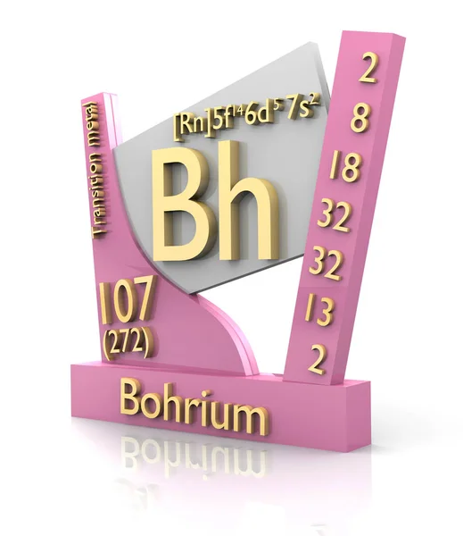 Forma Bohrium Tabela Periódica Elementos Made — Fotografia de Stock