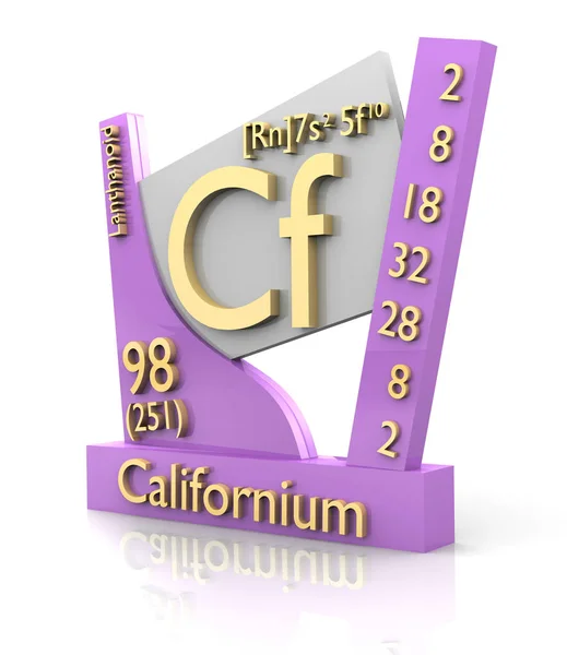 Californium Form Periodická Tabulka Prvků Made — Stock fotografie