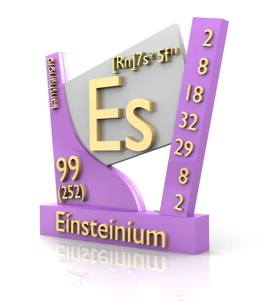 Einsteinium Forma Periodická Tabulka Prvků Vyrobeno — Stock fotografie