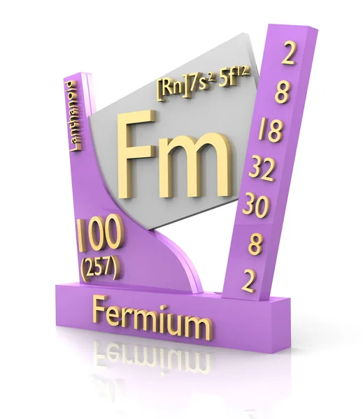 Formulário Férmio Tabela Periódica Elementos Made — Fotografia de Stock