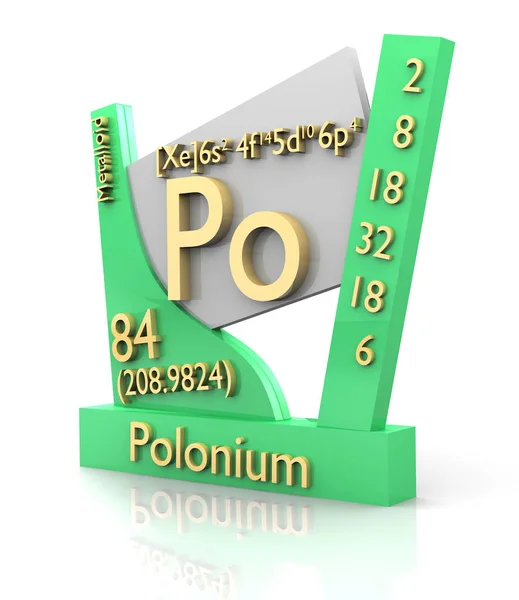 Forma Polônio Tabela Periódica Elementos Made — Fotografia de Stock