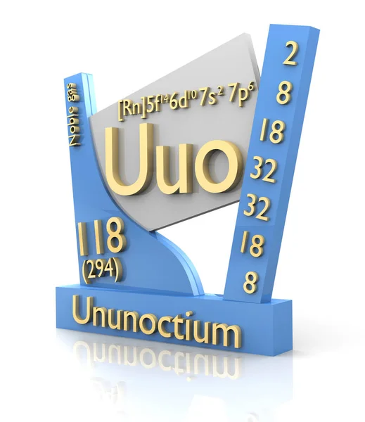 Ununoctium Form Periodická Tabulka Prvků Made — Stock fotografie