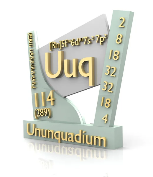 Unquadrium Forma Periodická Tabulka Prvků Made — Stock fotografie