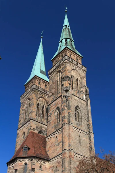 Türme Der Sebaldus Kirche — Stockfoto
