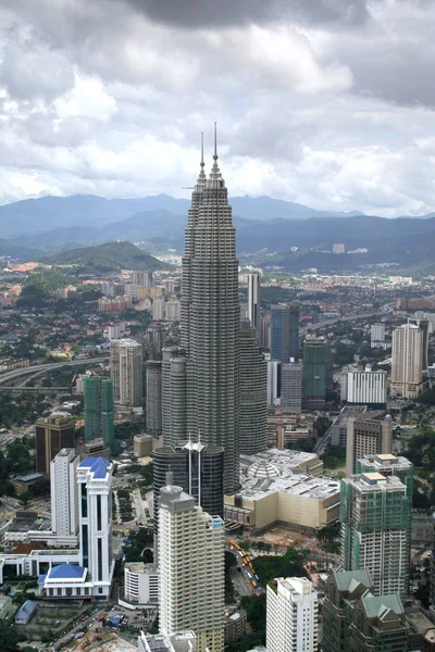 Aerial View Landscape Petronas Twin Towers Kuala Lumpur Malaysia Royalty Free Stock Images