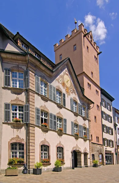 Town Hall Tower Rheinfelden — Stock Photo, Image